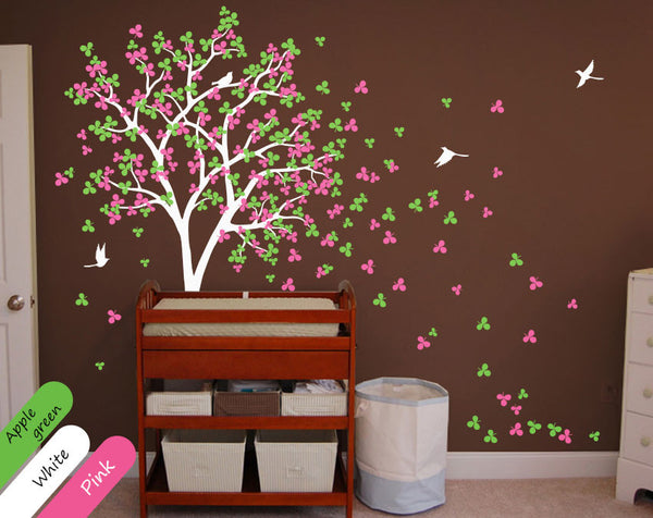 White blossom tree wall sticker