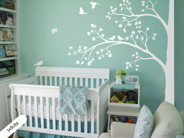 White Tree Birds NurseryWall Decal