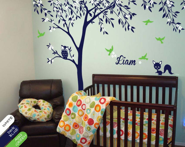 Large Tree with blossoms & leaves Nursery Wall Sticker